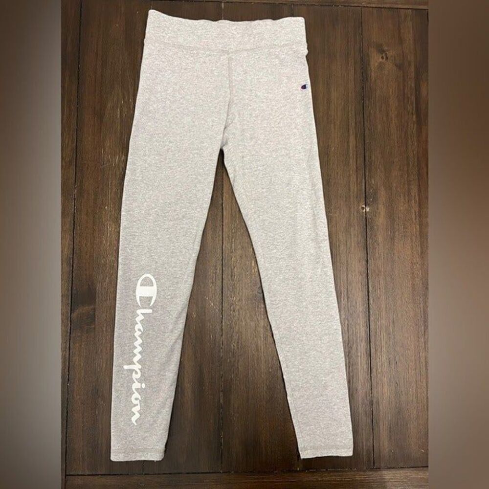 Champion Girls Gray Leggings, Large